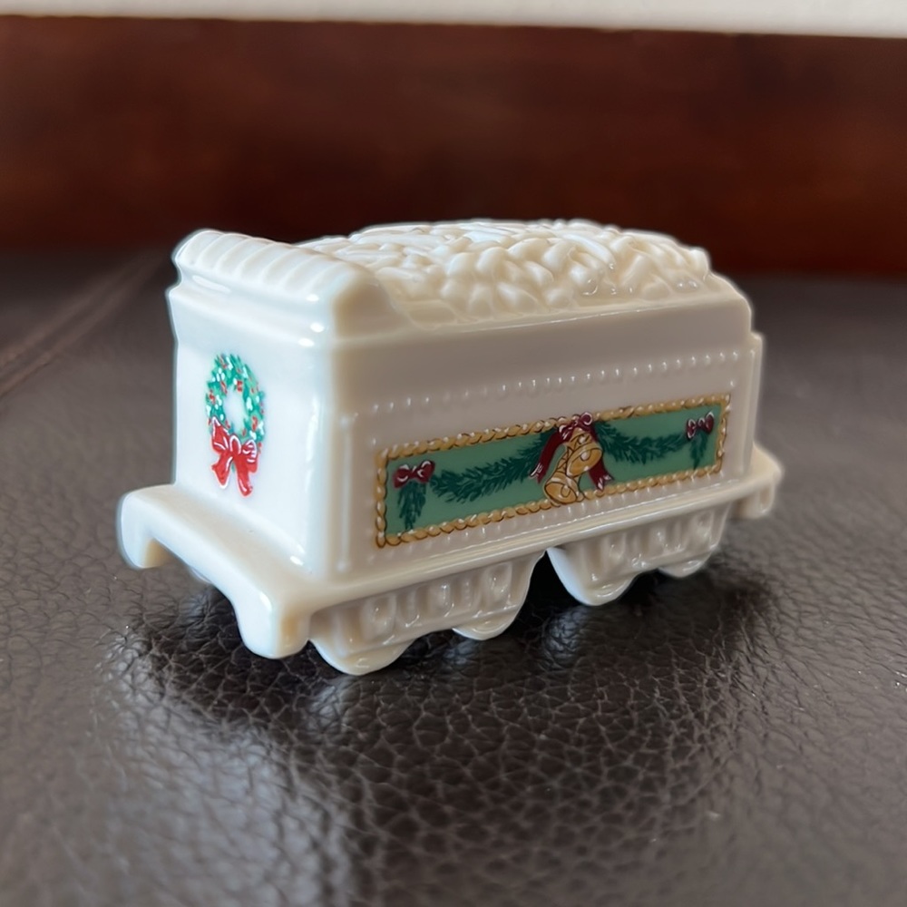 Vintage Lenox Christmas Train Tender Car Holiday Village Collection Issued 1992